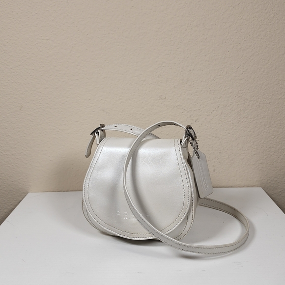 Coach Handbags - Coach Pearlized Party Bag In Ivory #6106